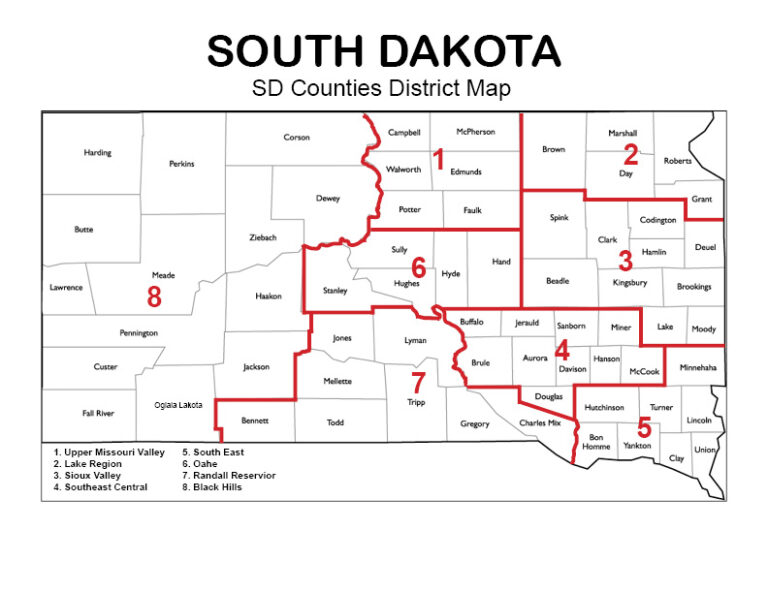 SDACO Districts South Dakota Association of County Officials